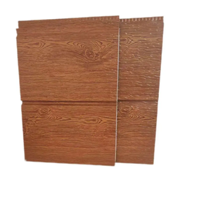 ฉนวนกันความร้อนตกแต่งผนังด้านนอก16มม. ทำจากโลหะสลักลายนูนแผงแซนวิชทำจาก PU <span class=keywords><strong>ลายไม้</strong></span> - Product Image 4