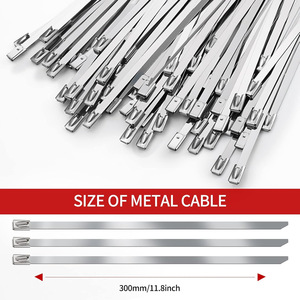 Attaches de câble en acier inoxydable 304, 4,6 mm, autobloquantes, de qualité marine, résistantes aux hautes températures, pour extérieur - Product Image 3
