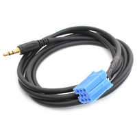 De Audio de coche Mini ISO 8Pin adaptador de Cable Aux para VW AUDI Blaupunkt Radio 2000-2010