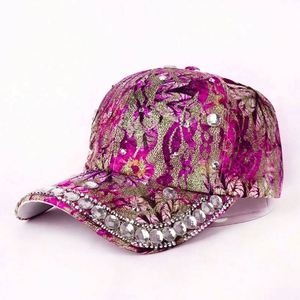 Gorra de Béisbol Unisex Original con Pedrería, Diseño Deportivo, Color Rosa, Tela Común, Venta al Por Mayor - Product Image 5