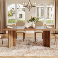 Table à manger rectangulaire en bois Tribesigns de 63 pouces pour 4 à 6 personnes, pieds robustes, table de cuisine en noyer