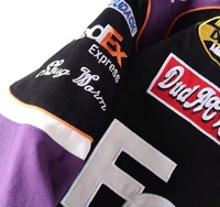 Blouson Aviateur de Luxe Style Vintage Racing en Coton Premium avec Broderies et Écussons, Blouson Moto Haut de Gamme Personnalisé en Usine