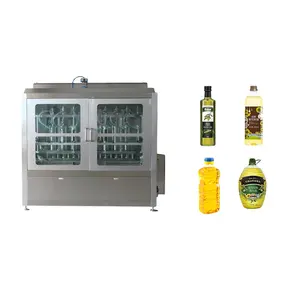 Pistão automático Garrafa PET Jerrycan Palm Oil Filling Machine Olive Sunflower Comestível Oil e Cooking Oil Bottling Packing Line