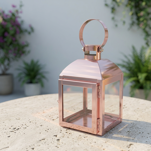 Portavelas de Acero Inoxidable Mini en Oro Rosa, Hecho a Mano, para Decoración de Mesa y Colgante, Último Modelo en Venta - Product Image 2