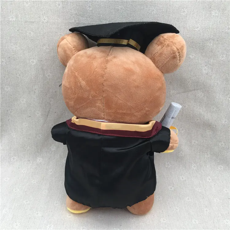 Divise da scapolo di alta qualità giocattoli laurea cappellini da dottore peluche uniformi da maestro orso bambole