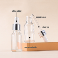 10ml 20ml 30ml 50ml 100ml échantillon gratuit soin de la peau sérum emballage cosmétique vide doré argent verre compte-gouttes bouteille d'huile essentielle