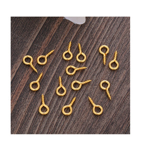 5*10mm Mini vis oeil broche oeillet fileté fermoir crochet métal cerceau cheville pour la fabrication de bijoux bricolage artisanat - Product Image 3