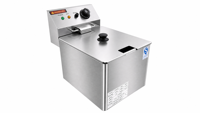 Friteuse électrique professionnelle en acier inoxydable 6L/2x6L, friteuse électrique de comptoir pour restaurant