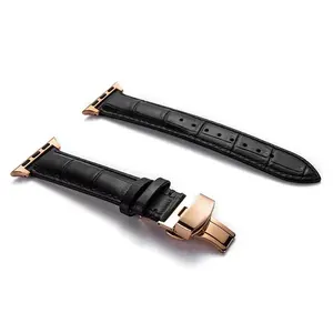 Leather Watch Bands Multi-colored Crocodile Pattern Strap For Apple Smart Watch Loop 38mm 42mm With Adapter