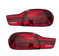 Nouvel ensemble de feux arrière LED clairs 6000K 12V pour BMW Série 4 M4 (F32/F82/F33/F83/F36) avec effet écailles de dragon et fonction clignotant et frein