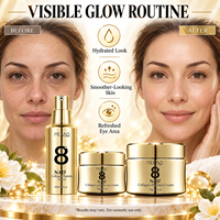 Coffret de Soins Anti-Âge au Collagène et NAD+ Marque Blanche : Sérum, Crème Contour des Yeux, Crème Visage Raffermissante et Éclatante