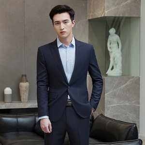 Wrinkle-Free Business Suit Set Unisex Thin Acetate Fiber Workwear For Office Use - Product Image 1