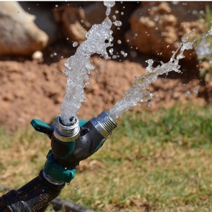 Connecteur de tuyau d'arrosage de jardin en acier inoxydable, séparateur de tuyau en Y à 2 voies avec Valve d'arrêt - Product Image 4