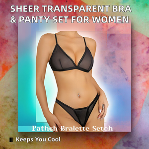 Conjunto de lencería sexy transparente para mujer: sujetador de encaje transpirable de talle bajo con tirantes ajustables y bragas hipster - Product Image 2