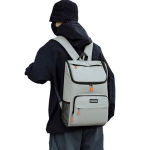 2026 Trending Gray Oxford Custom Student <b>Backpack</b> Laptop School Bag Polyester Zipper Stylish Travel Accessory for Men Women for - Product Image 5