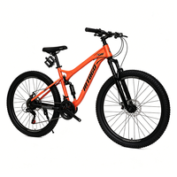 Vélo de montagne MTBGO Factory Cube Style, cadre en acier, freins à disque doubles, pneus noirs 29 pouces, Enduro, adulte, XT.