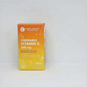 Tableta de Vitamina C de Marca Privada, 500 mg, Alta Potencia, Sabor Naranja, Etiqueta Limpia, Soporte Antioxidante para Adultos - Product Image 1