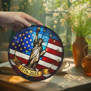 Stained Glass Suncatcher Pendant United States 250th Anniversary Gift 1576 2025 Decorative <b>Hanging</b> Art - Product Image 3