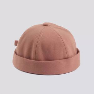 Casquette Docker sans bord en coton uni, nouvelle collection, pour femmes, hommes, unisexe, mode, extérieur, décontractée - Product Image 3