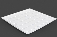 Plafonnier LED plat 18W 22W 28W 380x380mm carré avec détecteur de mouvement pour bureau