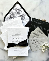 Cartes de menu personnalisées pour mariage et baby shower avec nom, impression typographique, style Ramadan, papier de qualité