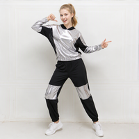 Costumes de danse hip-hop pour filles, pantalons longs pour enfants, costumes de danse pour enfants, costumes de danse de ballet à manches longues
