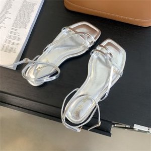 Nuevo Glamorous Summer Beach Flat Bottom Lace up Zapatos de mujer Europa y América Open Toe Roman Womens <span class=keywords><strong>Sandals</strong></span> Zapatillas - Product Image 3