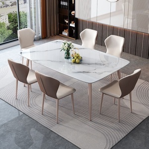 Gedo Bắc Âu tối giản bàn ăn và ghế đặt nhà hàng đá cẩm thạch bàn ăn đặt <span class=keywords><strong>6</strong></span> chỗ ngồi - Product Image 5