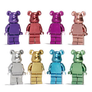 Juegos de bloques de construcción Bearbrick Color sólido <span class=keywords><strong>Mini</strong></span> figuras Marco de imagen multicolor decoración pantalla DIY OEM juguete Minidoll pantalla - Product Image 3