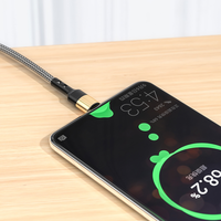 Fabrik-OEM-kompatibles 60W 3A Schnellladekabel 1,2m/2m Vergoldetes Reinkupfer Nylon-Ummanteltes USB-C zu USB-C Datenkabel PD Typ-C Kabel