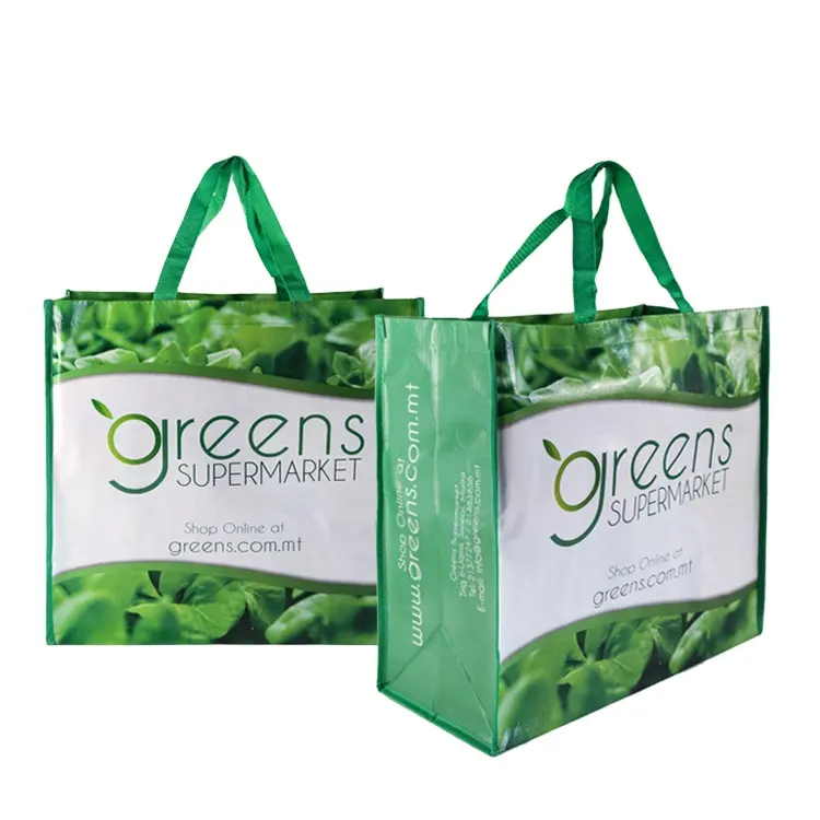 Хит продаж, многоразовый продуктовый нетканый мешок с индивидуальным логотипом, экологически переработанная сумка для покупок, тканая Ламинированная Сумка-тоут