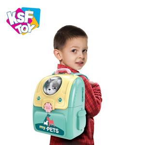 2025 Yeni KSF 2'si 1 Arada Okul Öncesi Eğitici Köpek Yavrusu Evcil Hayvan Bakım Oyuncak Seti Çocuklar İçin Rol Yapma Oyunu Plastik - Product Image 4