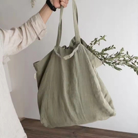 Sac fourre-tout en lin naturel écologique personnalisé de nouveau style pour l'épicerie réutilisable