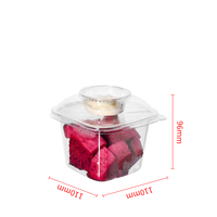 herbes rectangulaires suspendus de 0.75oz pour l'emballage d'herbes fraîches Boîte en plastique à clapet jetable transparente