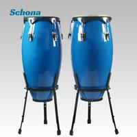 Ensemble de tambours congas latins 10 pouces 11 pouces, corps en fibre de verre, peau de vache naturelle, tambour à main pour performance sur scène et en bar