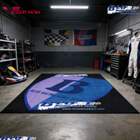 Tapis de course moto en nylon personnalisé avec logo d'équipe, tapis de garage durable pour sports motorisés, tapis de sol extérieur antidérapant en caoutchouc