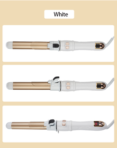 Fer à friser rotatif multi-fonction Mesky avec logo et baril extra <span class=keywords><strong>long</strong></span> fer à friser double tension blanc rotatif à 450 degrés - Product Image 4