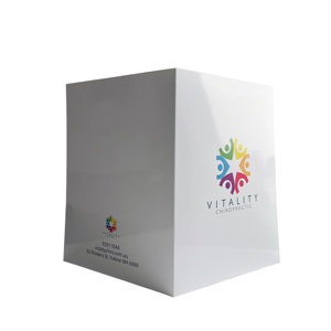 Carpeta de Presentación de Papel Ecológica para Oficina, 300-400 g/m², 9x12 Pulgadas, Blanca, con Logotipo Personalizado Impreso, para Negocios - Product Image 2