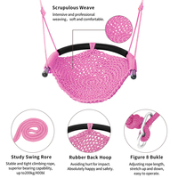 Ropecube - Balançoire pour enfants en forme de U rose, pour intérieur/extérieur/parc/école maternelle/école primaire/école, facile à installer