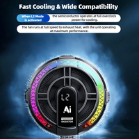 Ventilateur de refroidissement mobile magnétique AntarcChill 24W pour tablette, à semi-conducteurs, avec contrôle de température IA et affichage numérique de la température