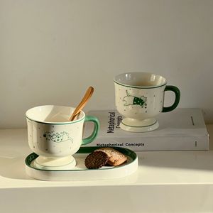 Taza Ghtful Cerc con asa, linda taza de desayuno femenina de verano, taza de agua de alto valor estético de China continental - Product Image 4