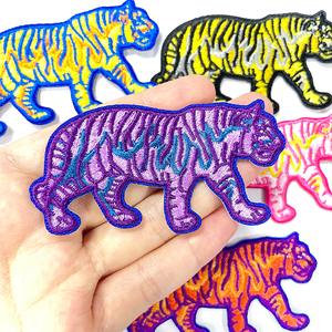 5 Pcs Colorido Tiger <span class=keywords><strong>Patch</strong></span> Iron em Bordado Applique Animal Patches para Jacket Mochila Chapéu Roupas DIY Craft Decorações - Product Image 4