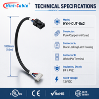 Harnais de câblage automobile personnalisé 65 conducteurs HYH-CUT-062 avec fils conducteurs en cuivre et connecteurs à broches pour systèmes de voitures et camions