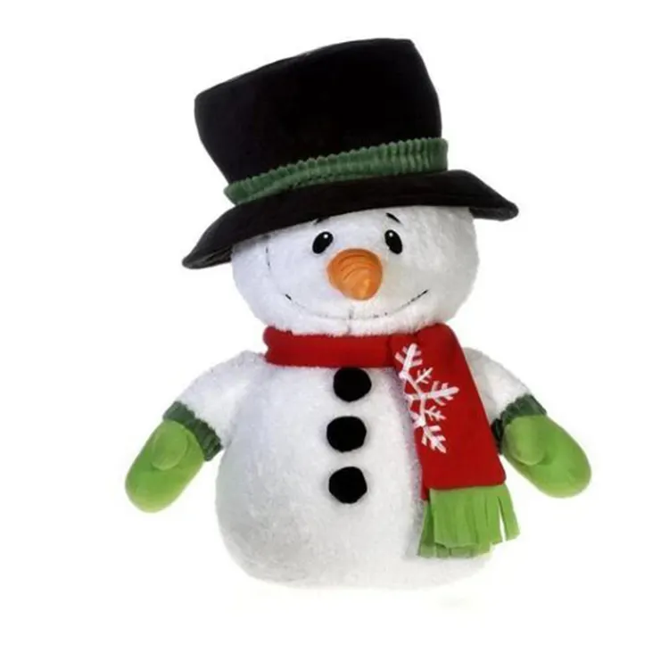 공장 도매 아주 귀여운 견면 벨벳 눈사람 장난감 크리스마스 선물 사탕 소녀 인형 백색 눈사람 인형
