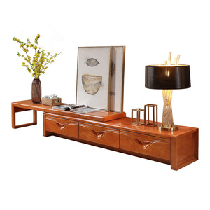 Mueble para TV de madera maciza, estilo minimalista chino moderno, base de madera de caucho, almacenamiento, audiovisual, muebles para sala de estar - Product Image 3