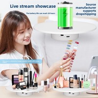 360-Grad Motorisierter Fotografie-Drehteller 15KG Tragkraft Geräuschloser USB-Betriebener Präsentationsständer für Schuhe Taschen Digitale Produkte Video