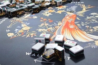 Jeu de Mahjong Américain Gravé 4 Couches, 160 Tuiles, Motif Léopard, Matériau Mélamine de Luxe pour Divertissement de Poker Haut de Gamme