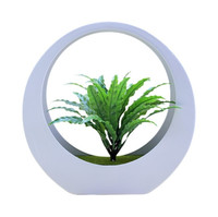 Huaien Bonsai kecil buatan lintas batas untuk penanam Desktop Mini & bunga simulasi & jarum untuk dekorasi rumah kantor-grosir