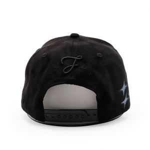 Casquettes de baseball de haute qualité à 5 panneaux en daim avec logo brodé personnalisé, chaîne et strass - Product Image 5