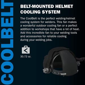 Sistema de Enfriamiento para Casco de Soldadura Miller CoolBelt, Sistema de Ventilador Negro Ajustable para Soldadura MMA - Product Image 2